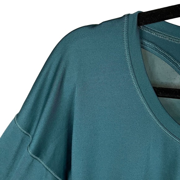 Calia by Carrie Underwood Size M Move Mesh Long Sleeve Top Athleisure Teal Green - Picture 3 of 8